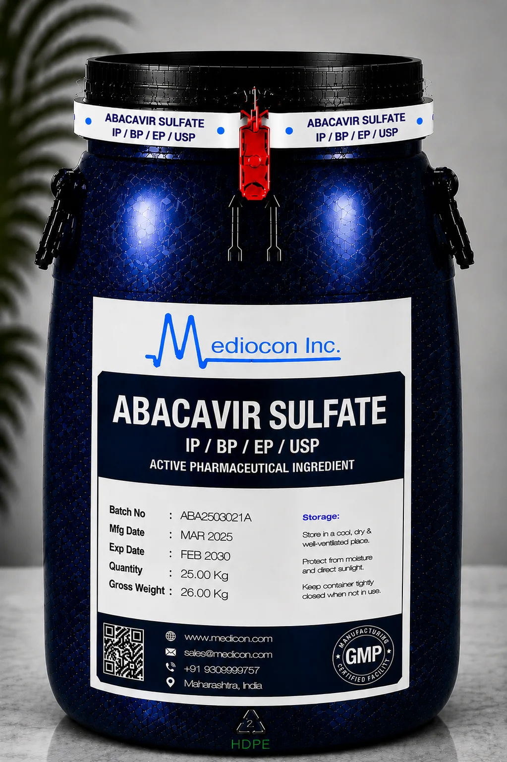 Abacavir Sulfate Api Manufacturer In India API — Mediocon Inc