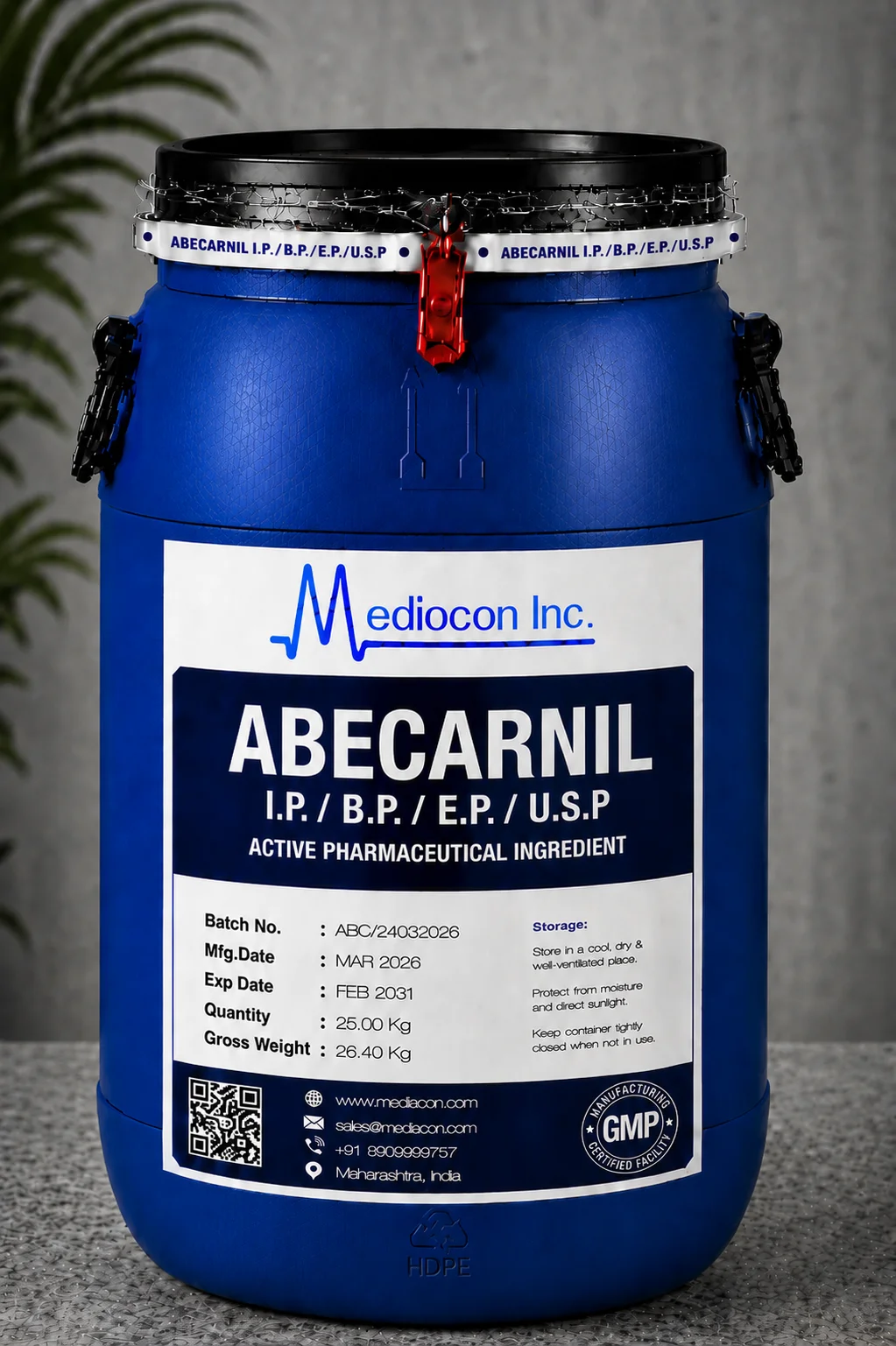 Abecarnil Api Manufacturer In India API — Mediocon Inc
