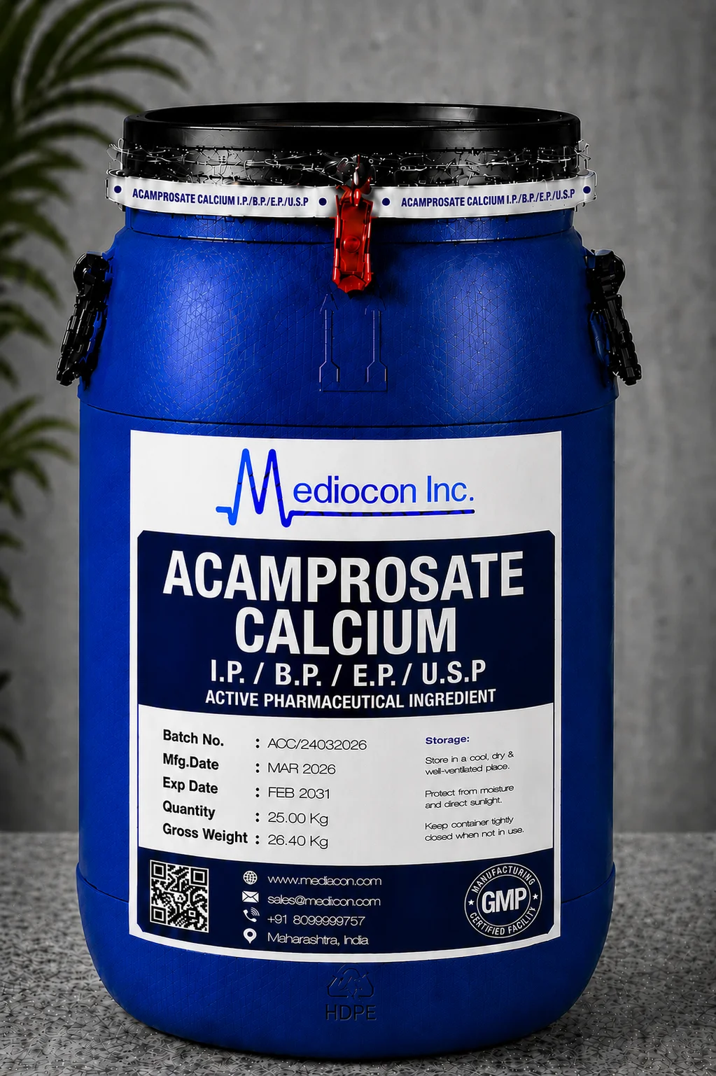 Acamprosate Calcium Api Manufacturer In India API — Mediocon Inc