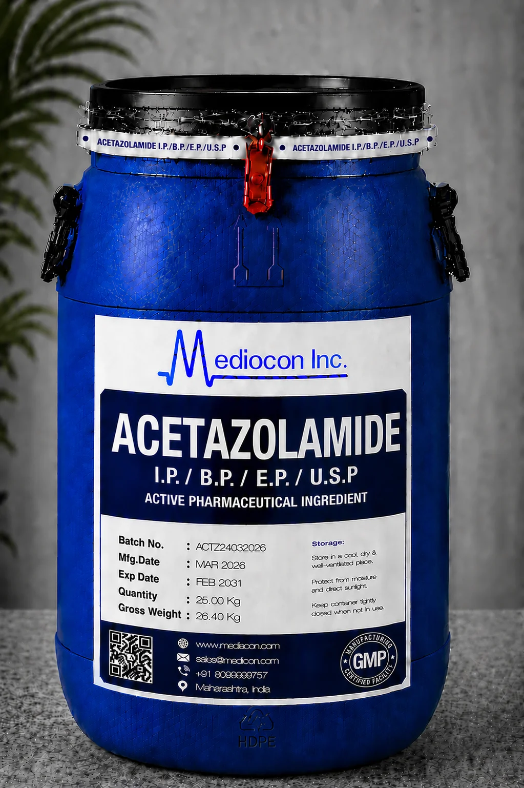 Acetazolamide Api Manufacturer In India API — Mediocon Inc