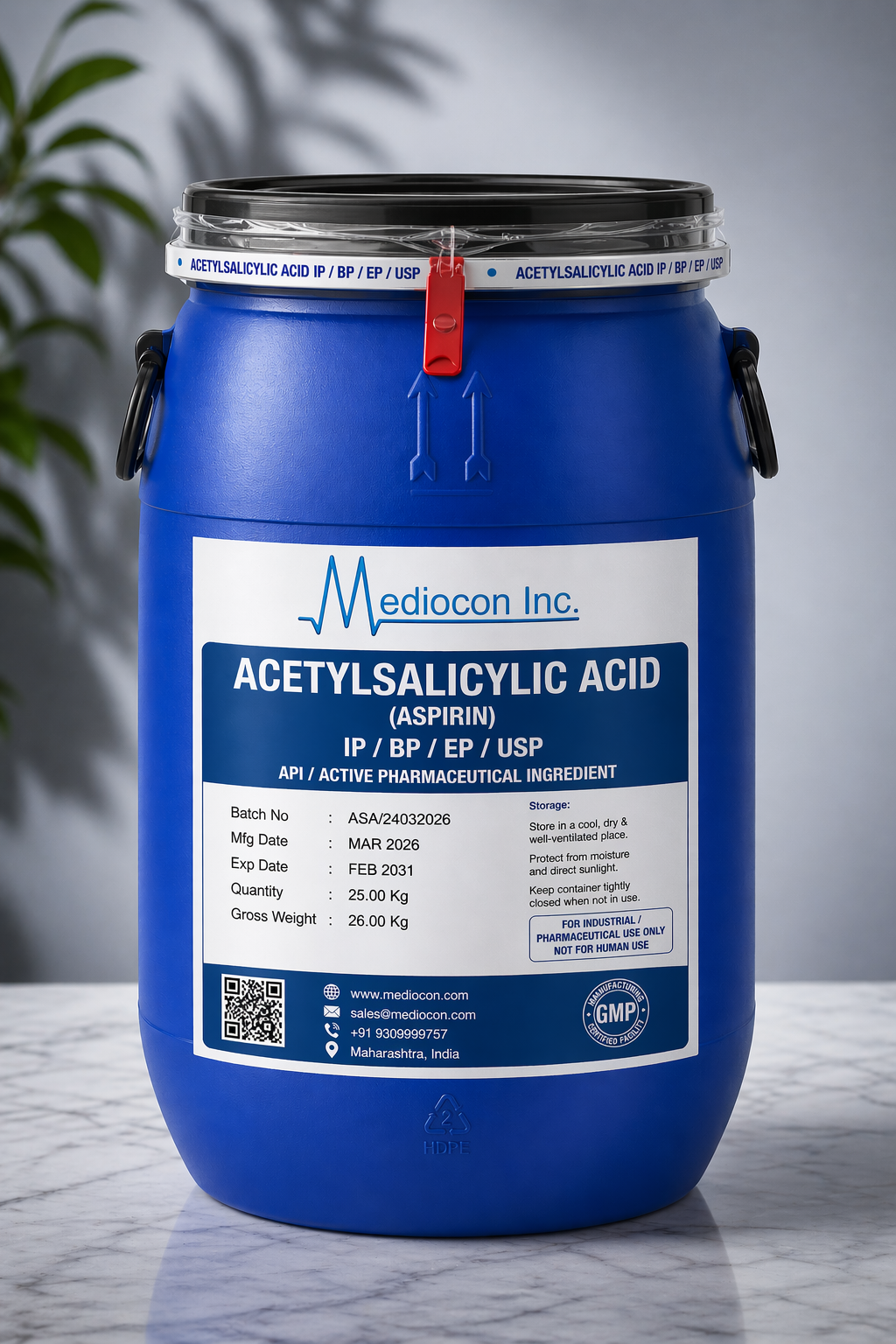 Acetylsalicylic acid API Manufacturer India | Mediocon Inc
