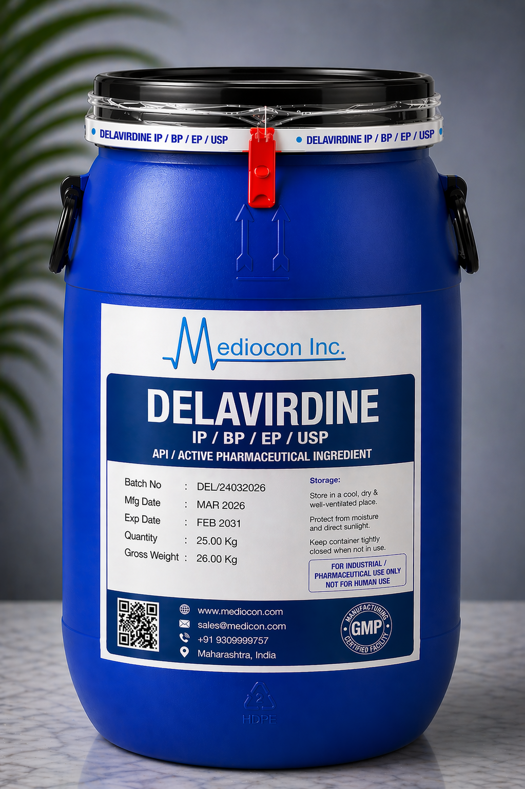 Delavirdine API Manufacturer India | Mediocon Inc