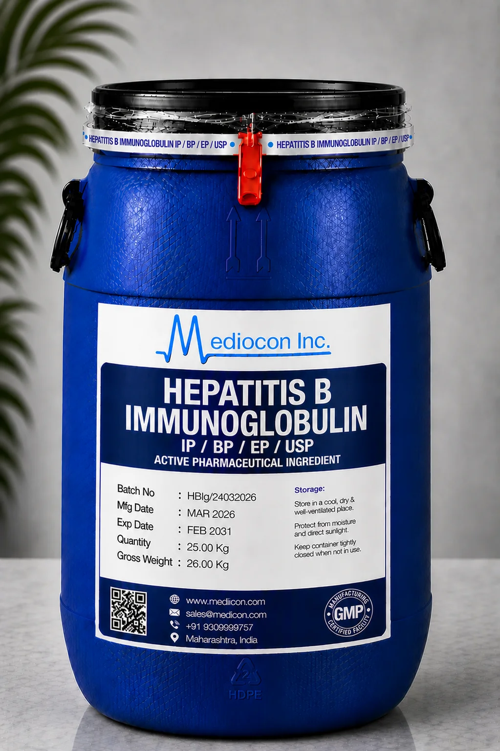Hepatitis B Immunoglobulin API — Mediocon Inc
