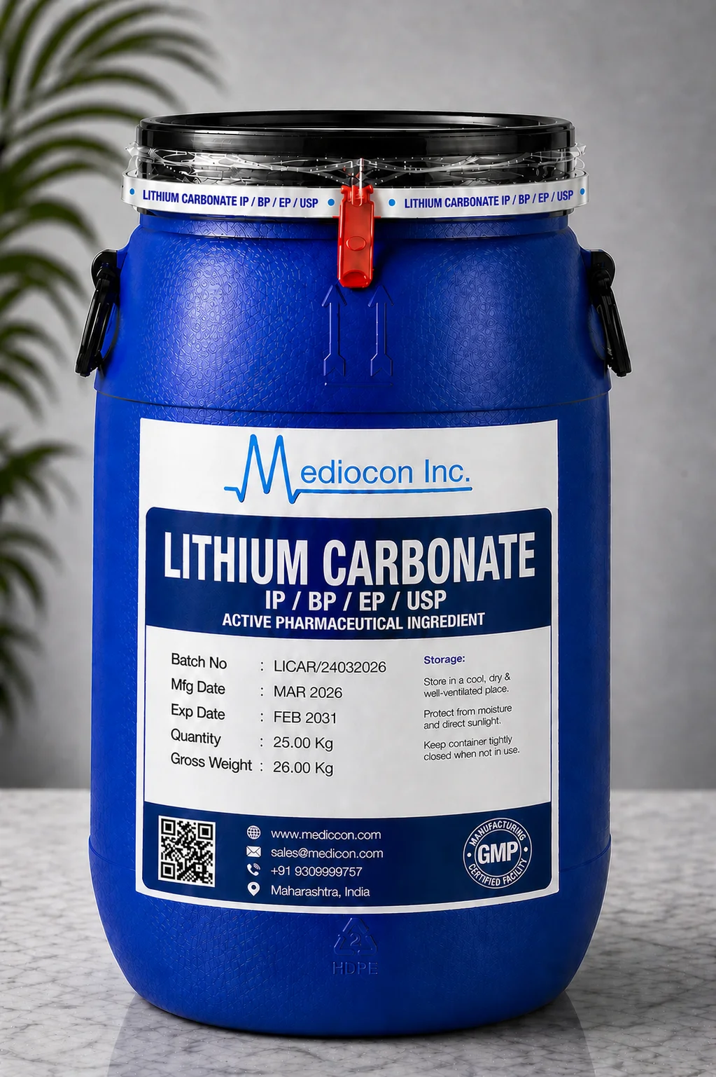 Lithium Carbonate API — Mediocon Inc