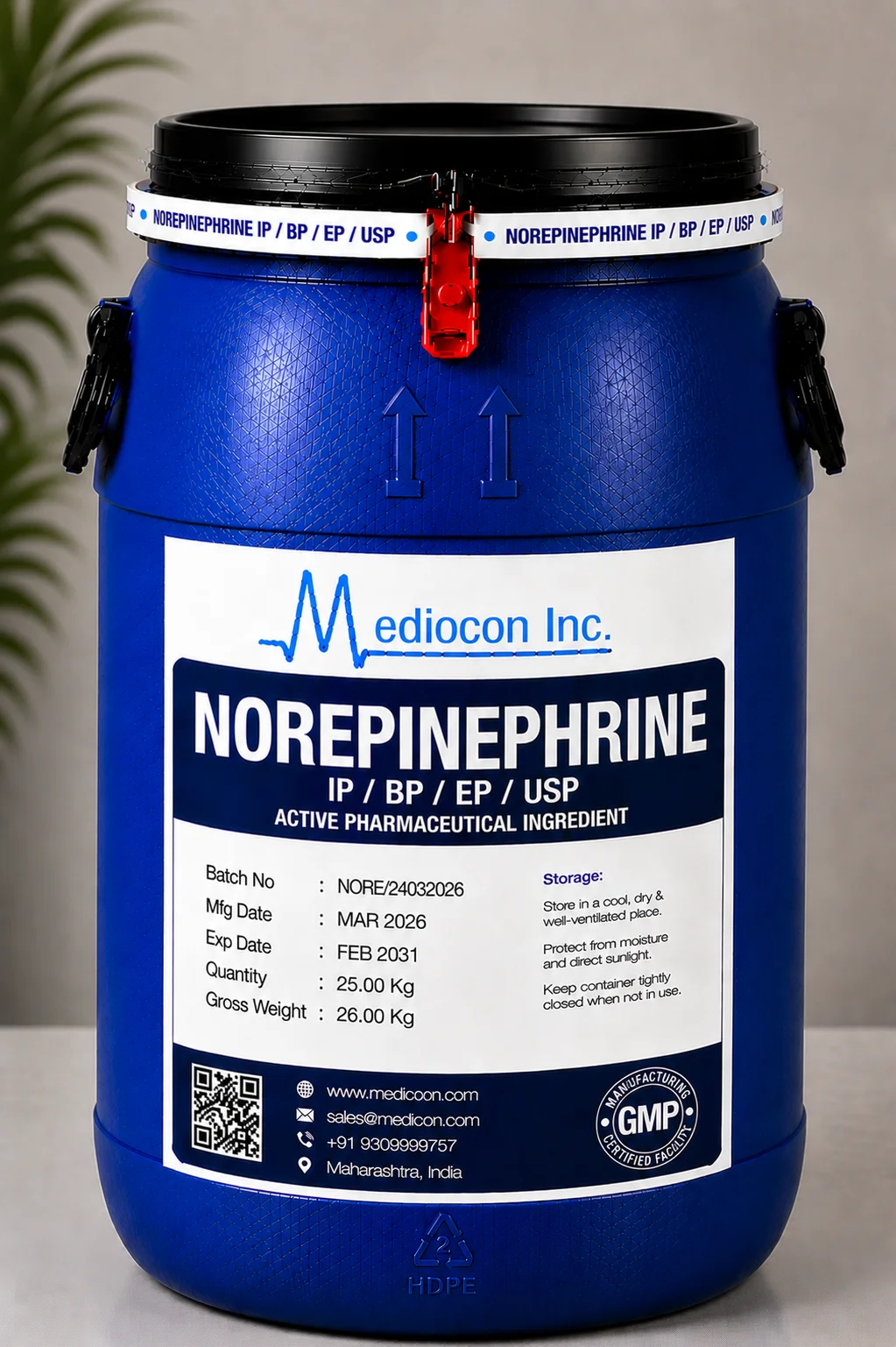 Norepinephrine API — Mediocon Inc