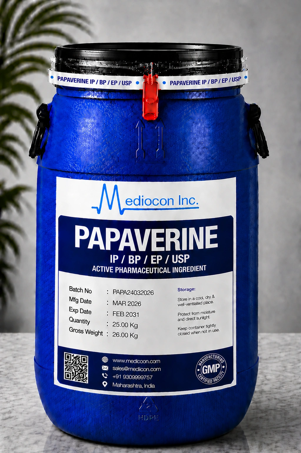 Papaverine API — Mediocon Inc