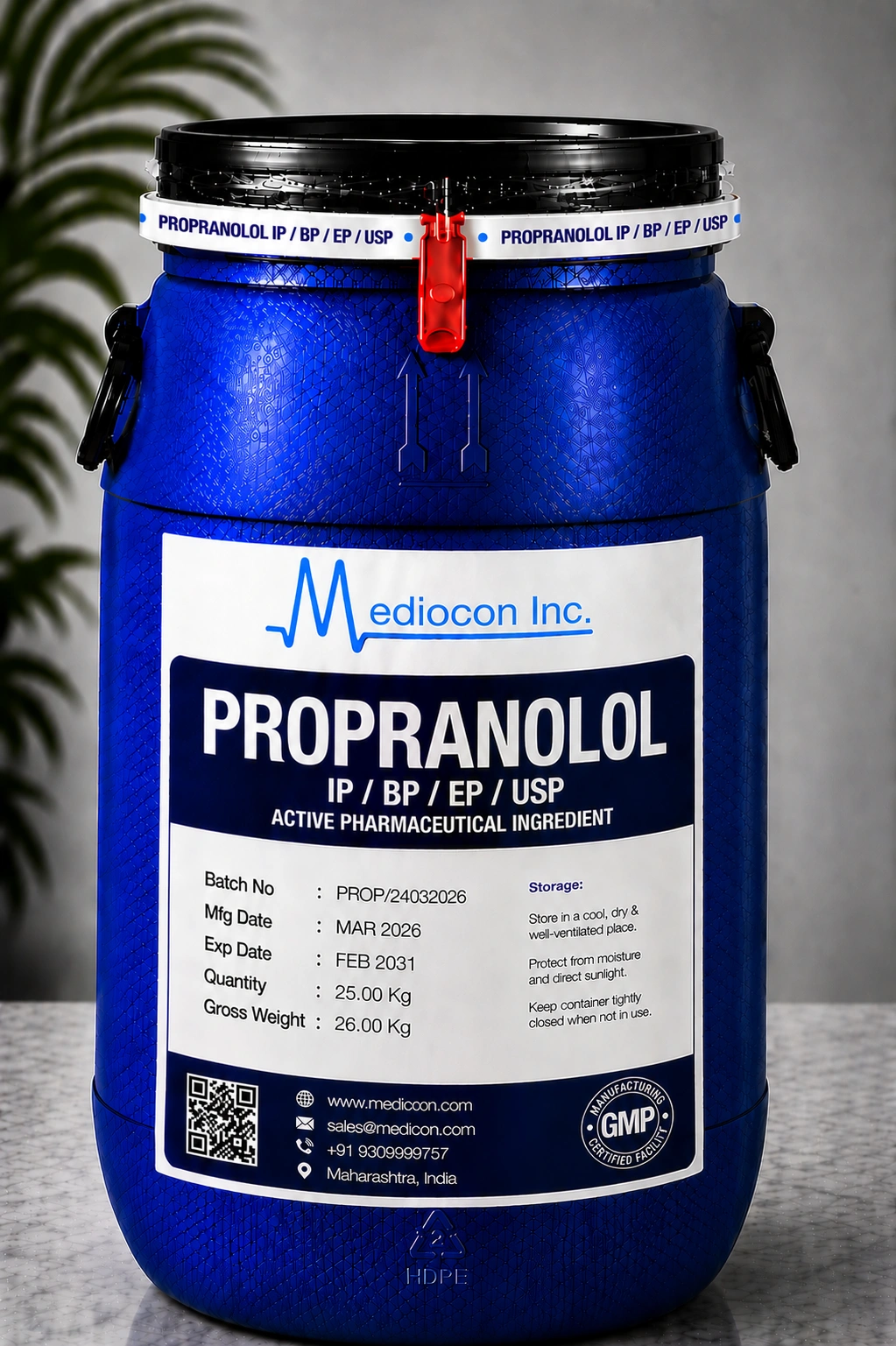 Propranolol API — Mediocon Inc