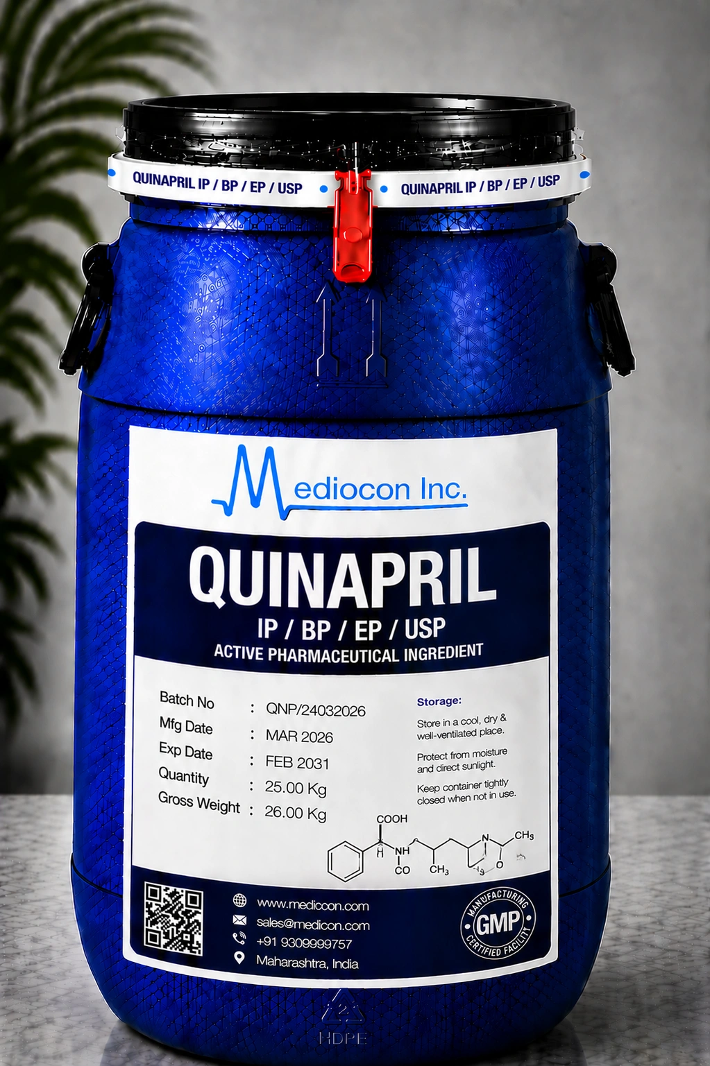 Quinapril API — Mediocon Inc
