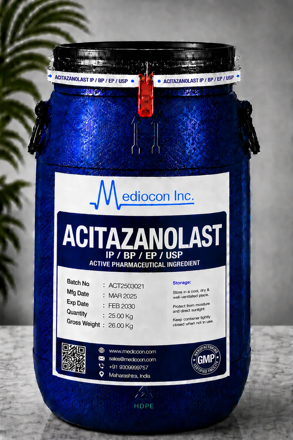 Acitazanolast API — Mediocon Inc
