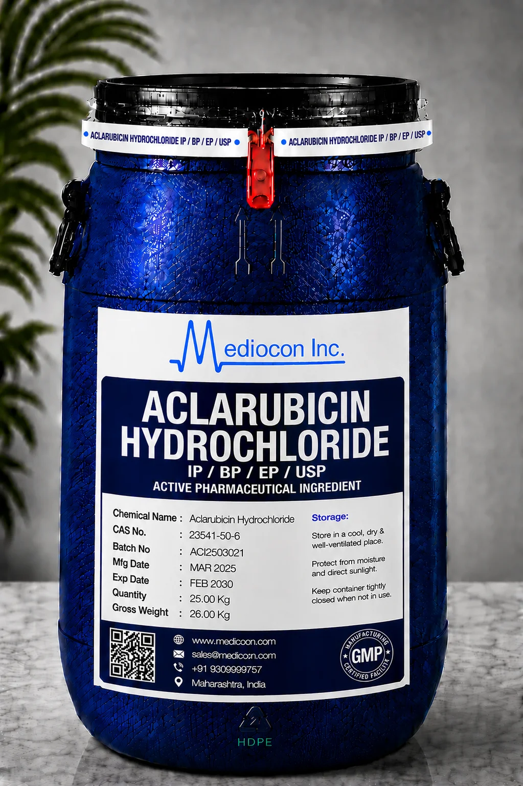 Aclarubicin Hydrochloride API — Mediocon Inc