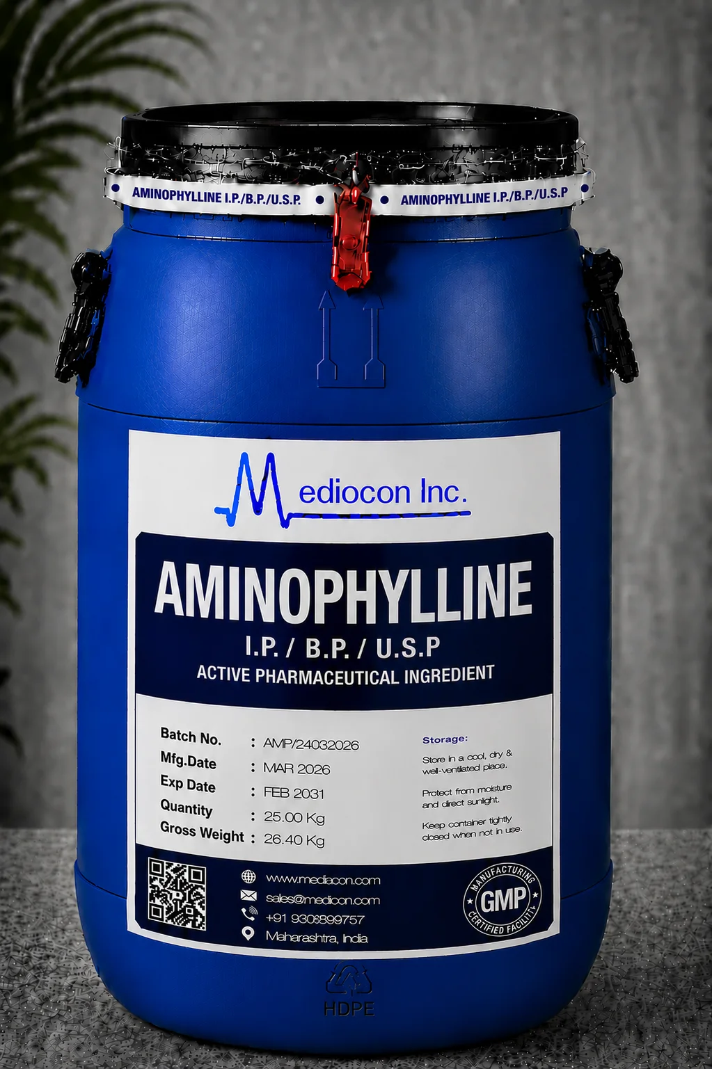 Ambroxol Hydrochloride API — Mediocon Inc, GMP certified manufacturer Aurangabad India