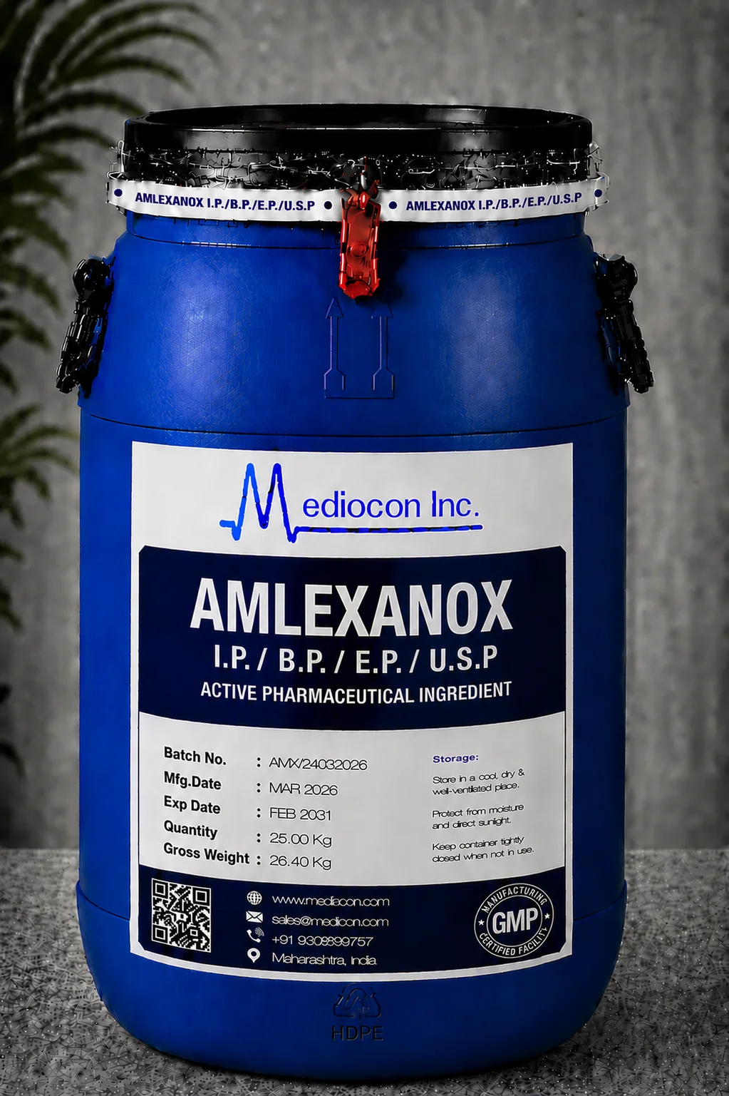 Amifostine API — Mediocon Inc, GMP certified manufacturer Aurangabad India