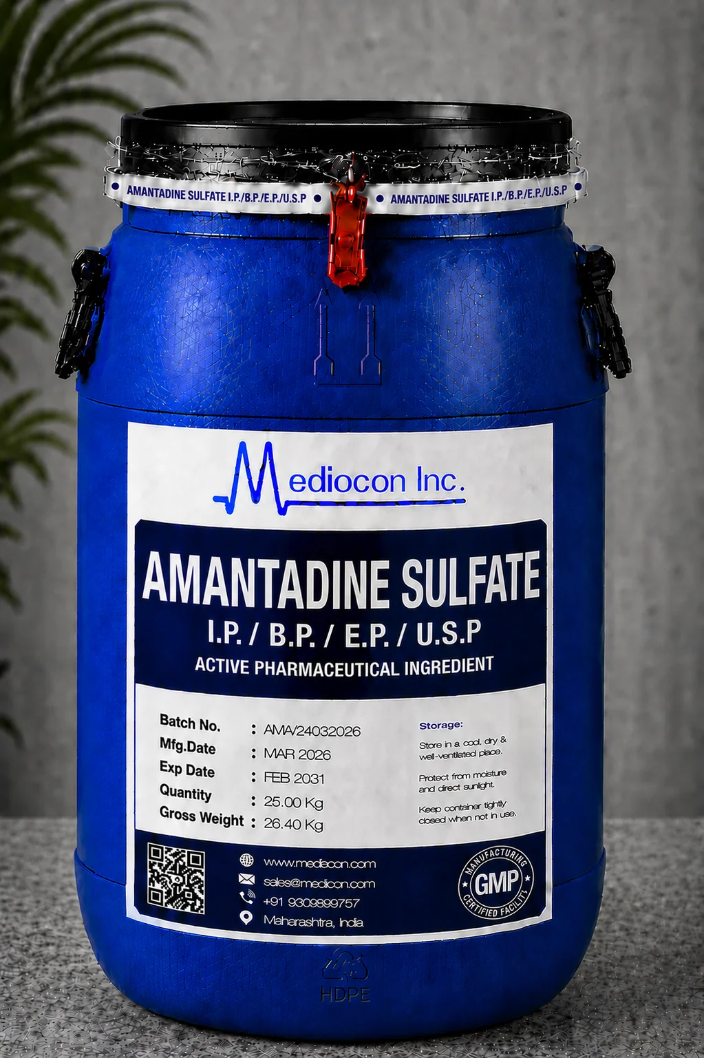 Amlodipine Besylate API — Mediocon Inc, GMP certified manufacturer Aurangabad India
