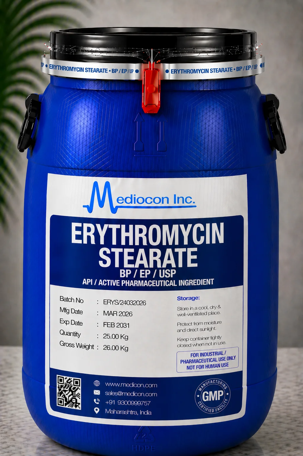 Erythromycin Stearate API — Mediocon Inc, Aurangabad Maharashtra India