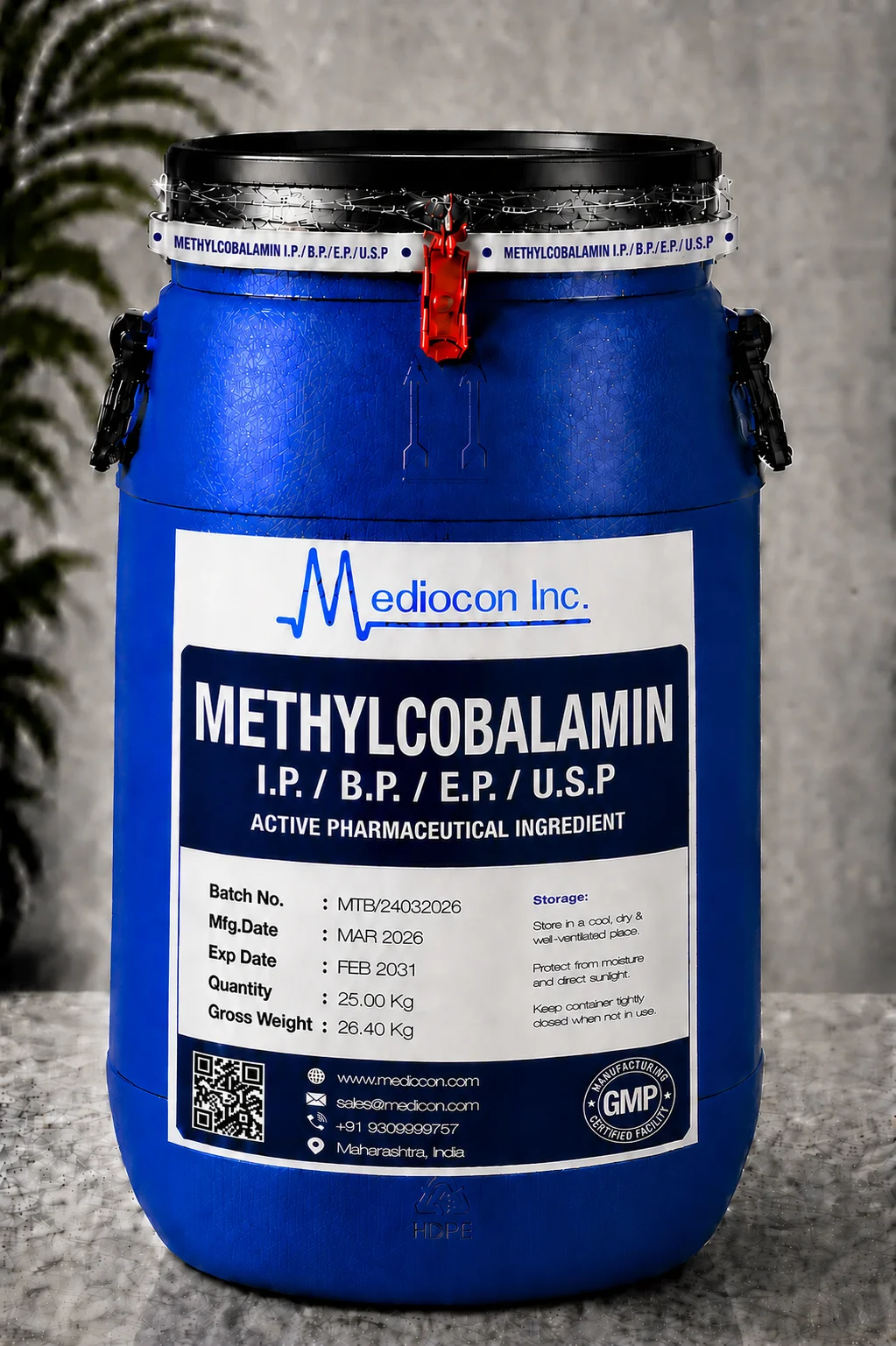 Methylcobalamin API Supplier Manufacturer Aurangabad Maharashtra India &mdash; Mediocon Inc