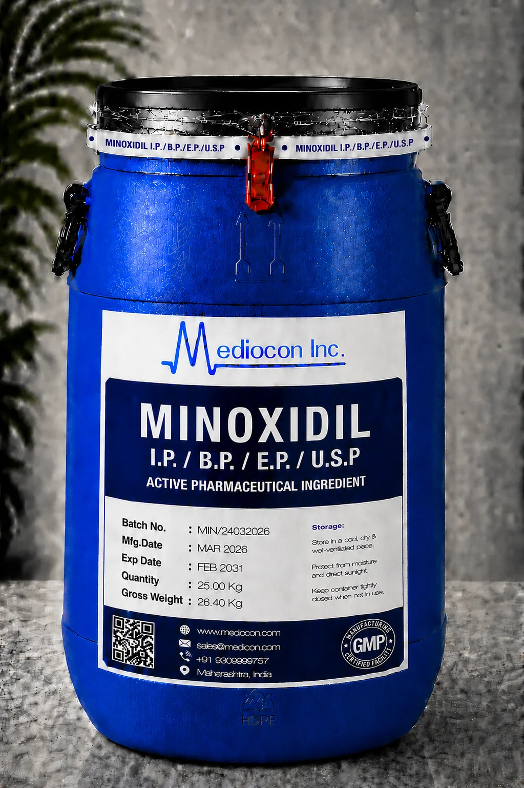 Minoxidil API Supplier Manufacturer Aurangabad Maharashtra India &mdash; Mediocon Inc