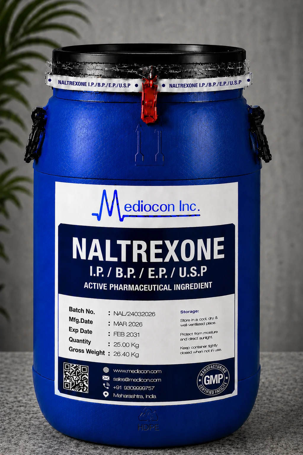 Naltrexone Hydrochloride API Supplier Manufacturer Aurangabad Maharashtra India &mdash; Mediocon Inc
