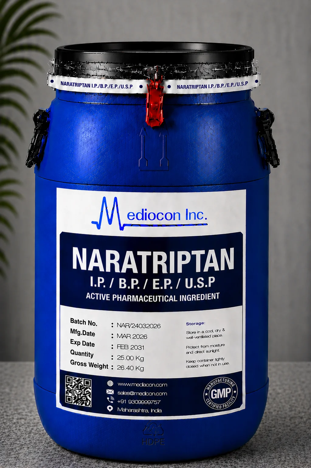 Naratriptan API Supplier Manufacturer Aurangabad Maharashtra India &mdash; Mediocon Inc
