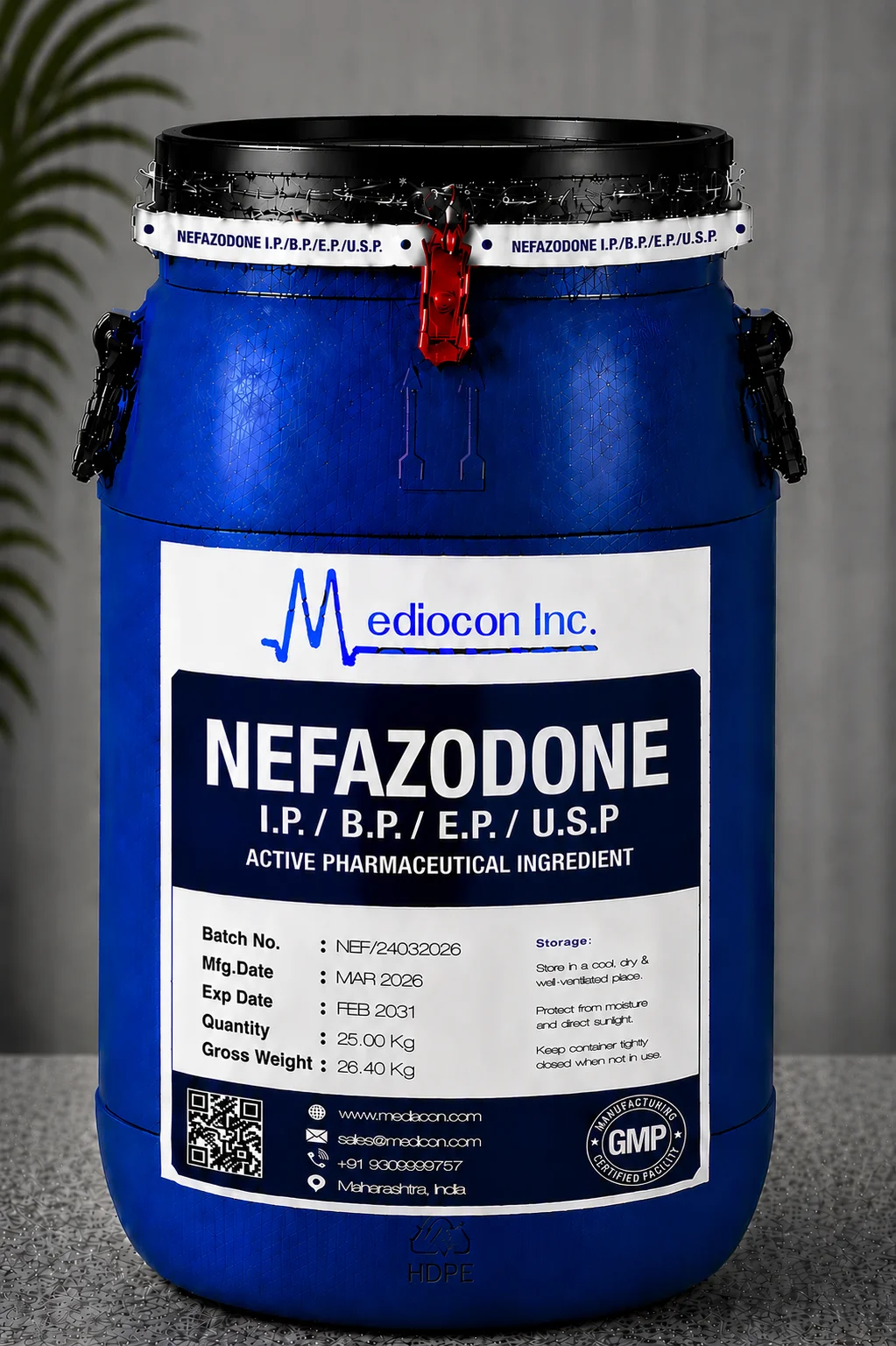 Nefazodone API Supplier Manufacturer Aurangabad Maharashtra India &mdash; Mediocon Inc