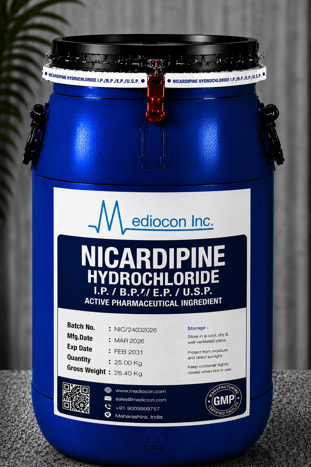 Nicardipine Hydrochloride API Supplier Manufacturer Aurangabad Maharashtra India &mdash; Mediocon Inc