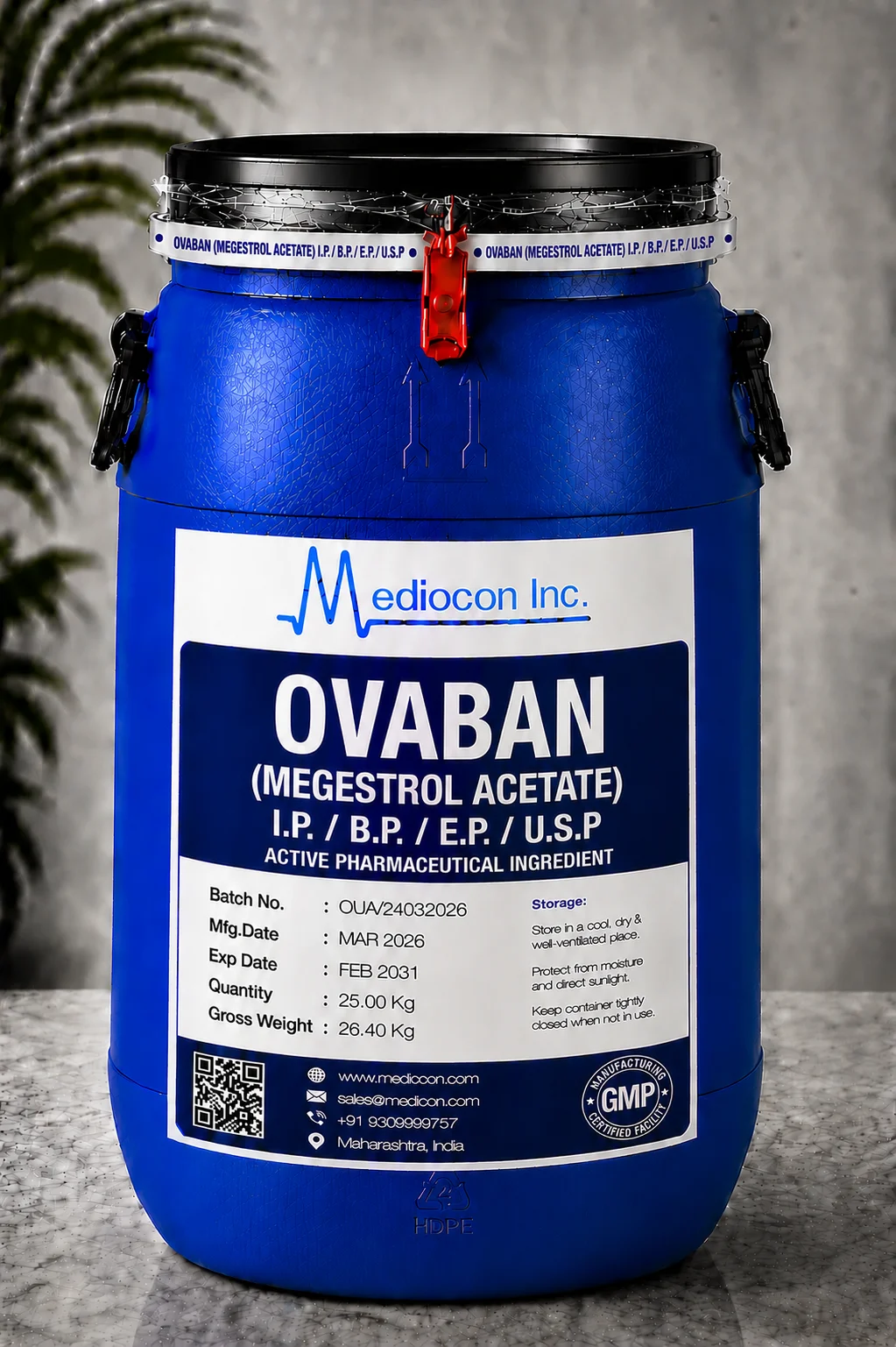 Ovaban (Megestrol Acetate) API Supplier Manufacturer Aurangabad Maharashtra India &mdash; Mediocon Inc