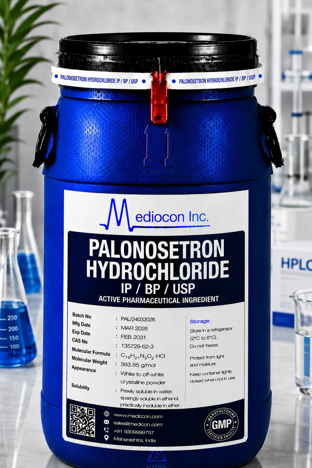 Palonosetron Hydrochloride API Supplier Manufacturer Aurangabad Maharashtra India &mdash; Mediocon Inc