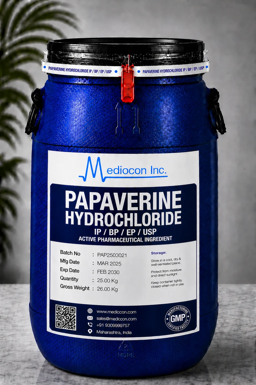 Papaverine Hydrochloride API Supplier Manufacturer Aurangabad Maharashtra India &mdash; Mediocon Inc