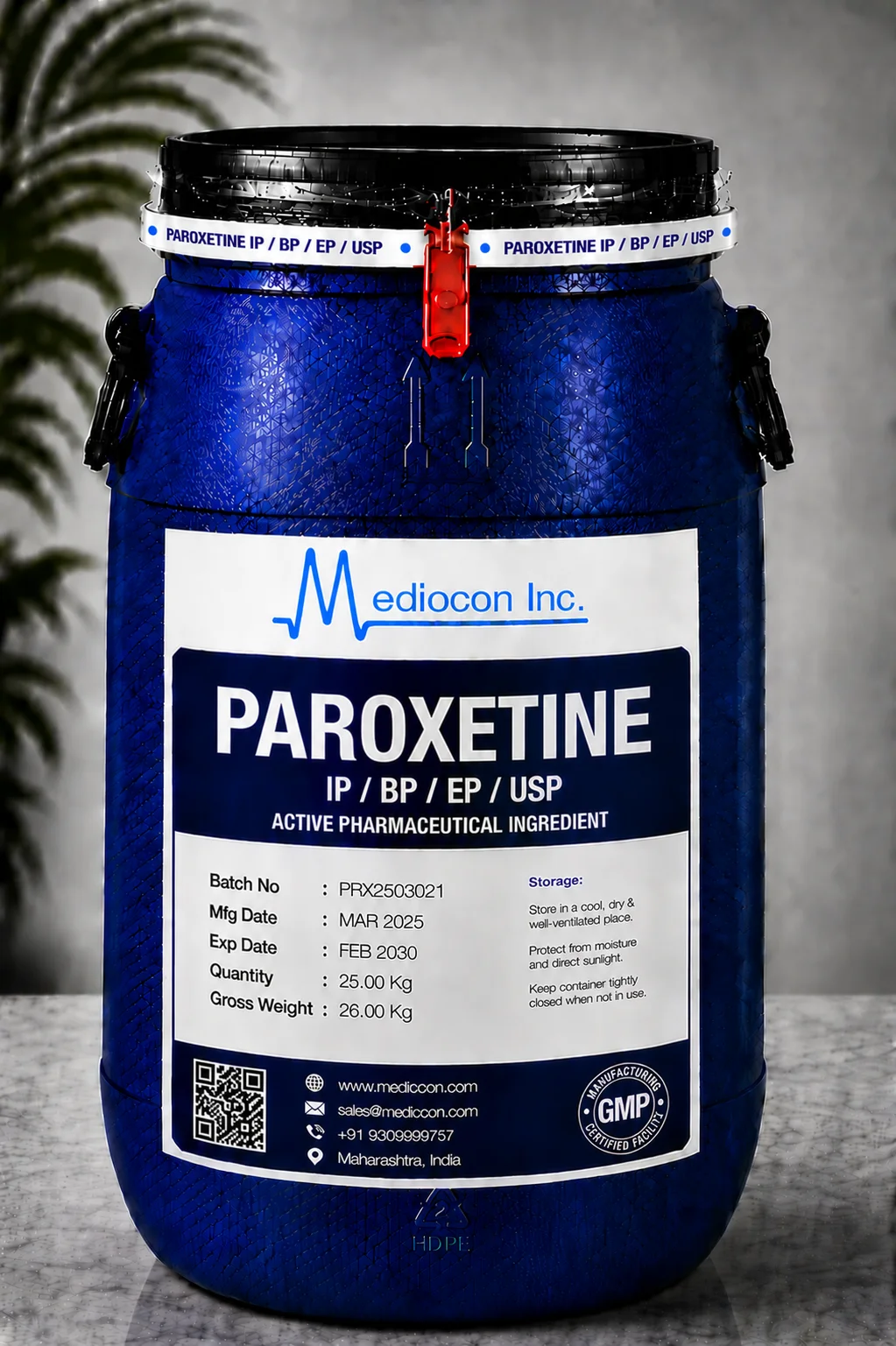 Paroxetine API Supplier Manufacturer Aurangabad Maharashtra India &mdash; Mediocon Inc