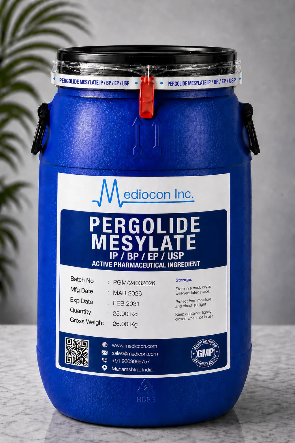 Pergolide Mesylate API Supplier Manufacturer Aurangabad Maharashtra India &mdash; Mediocon Inc