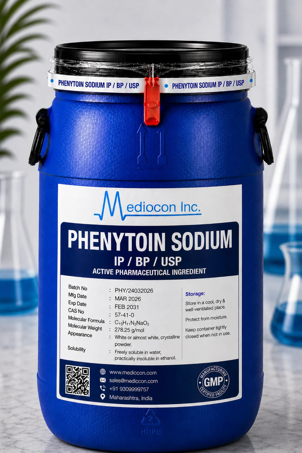 Phenytoin Sodium API Supplier Manufacturer Aurangabad Maharashtra India &mdash; Mediocon Inc