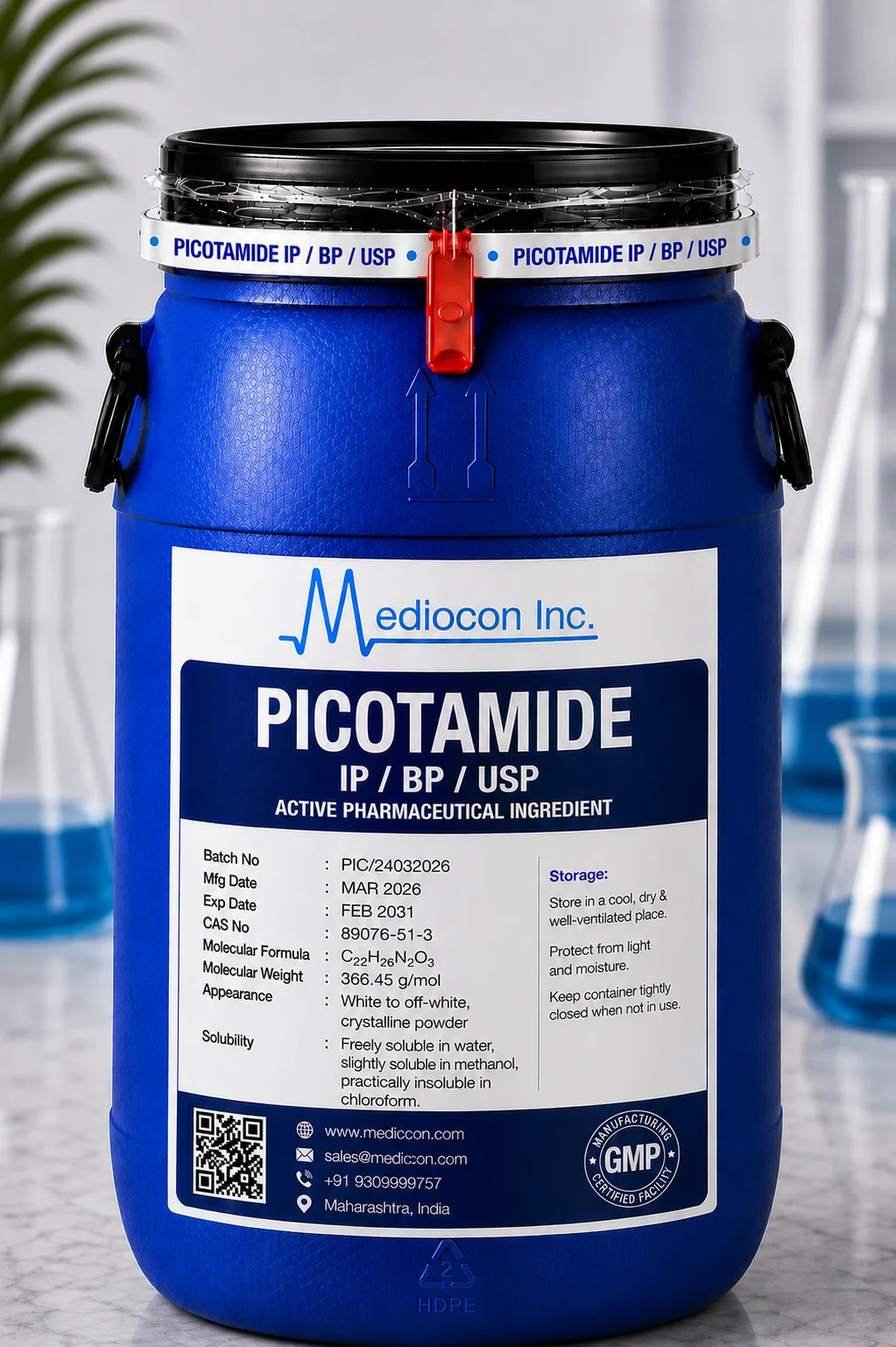 Picotamide API Supplier Manufacturer Aurangabad Maharashtra India &mdash; Mediocon Inc