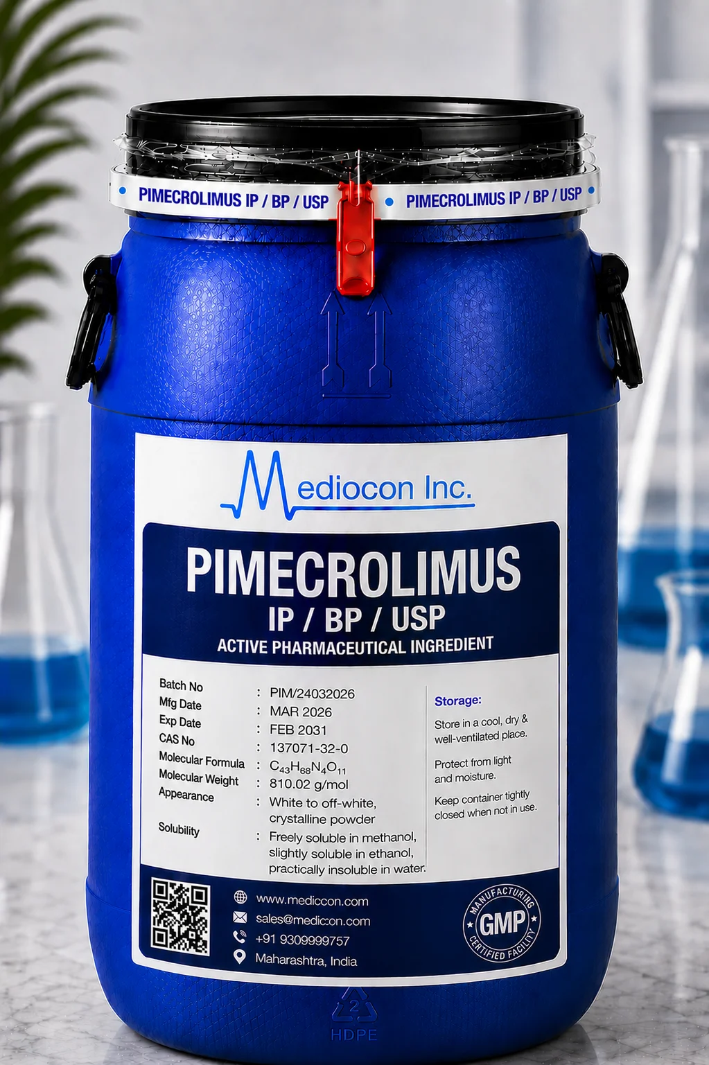 Pimecrolimus API Supplier Manufacturer Aurangabad Maharashtra India &mdash; Mediocon Inc