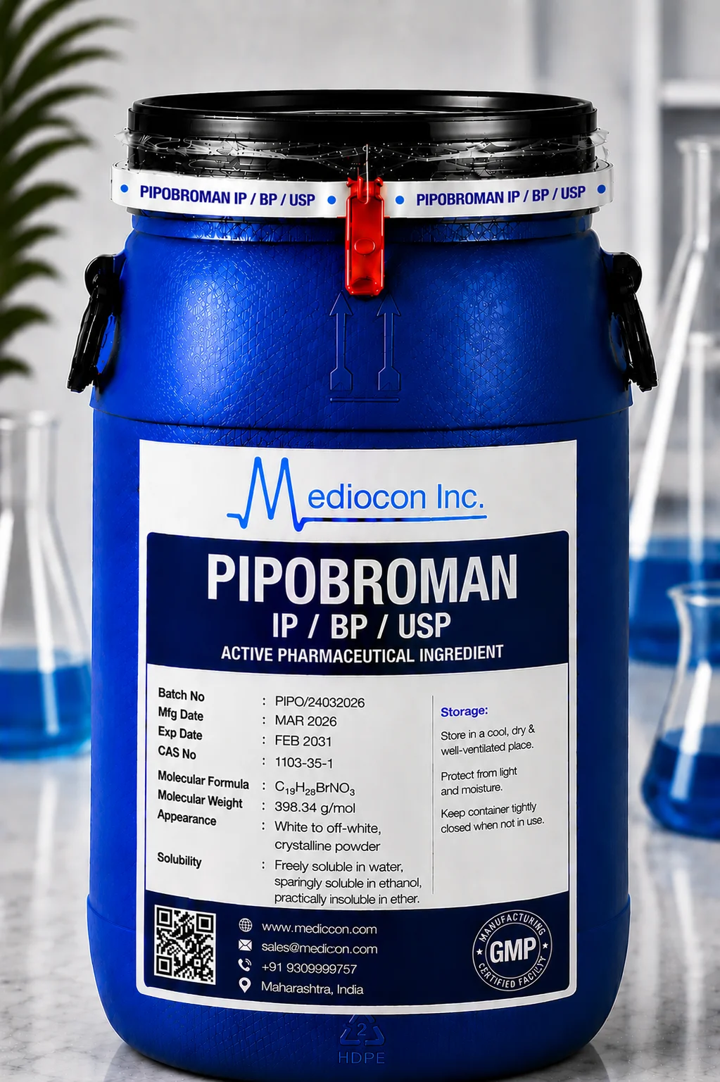 Pipobroman API Supplier Manufacturer Aurangabad Maharashtra India &mdash; Mediocon Inc