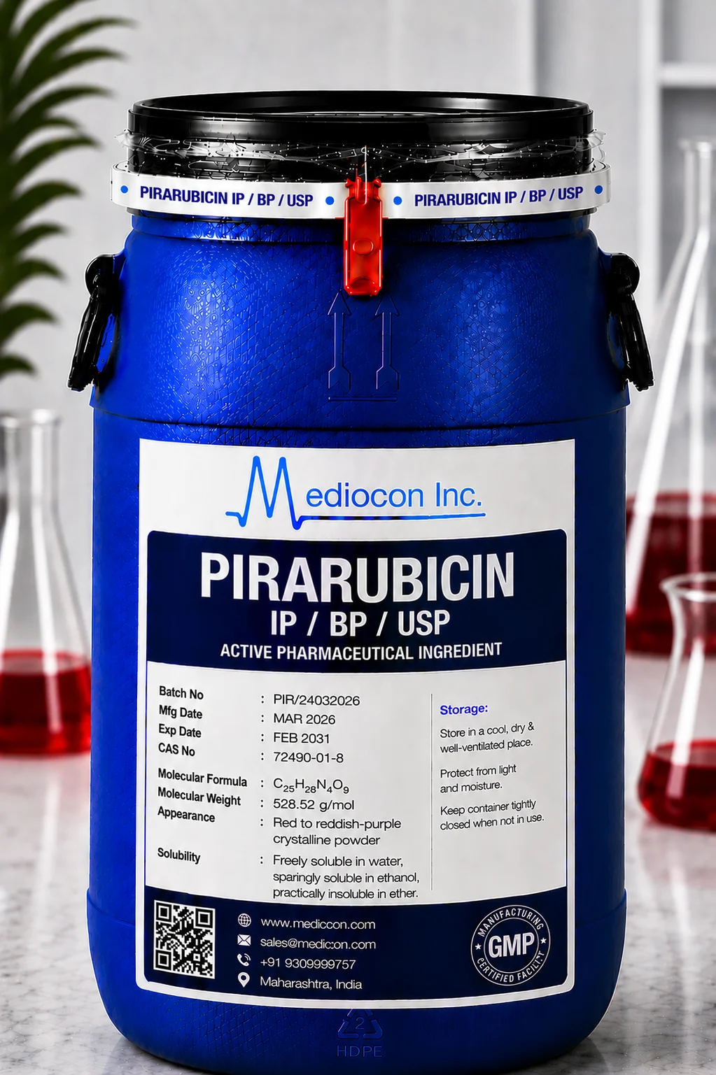 Pirarubicin API Supplier Manufacturer Aurangabad Maharashtra India &mdash; Mediocon Inc