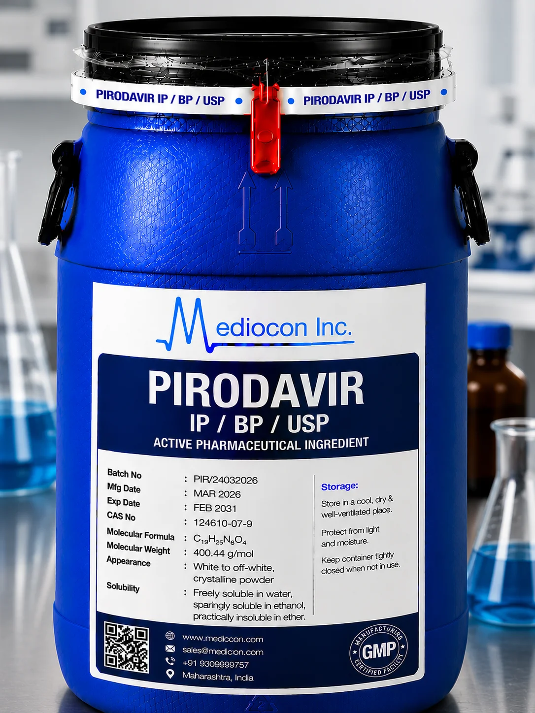 Pirodavir API Supplier Manufacturer Aurangabad Maharashtra India &mdash; Mediocon Inc