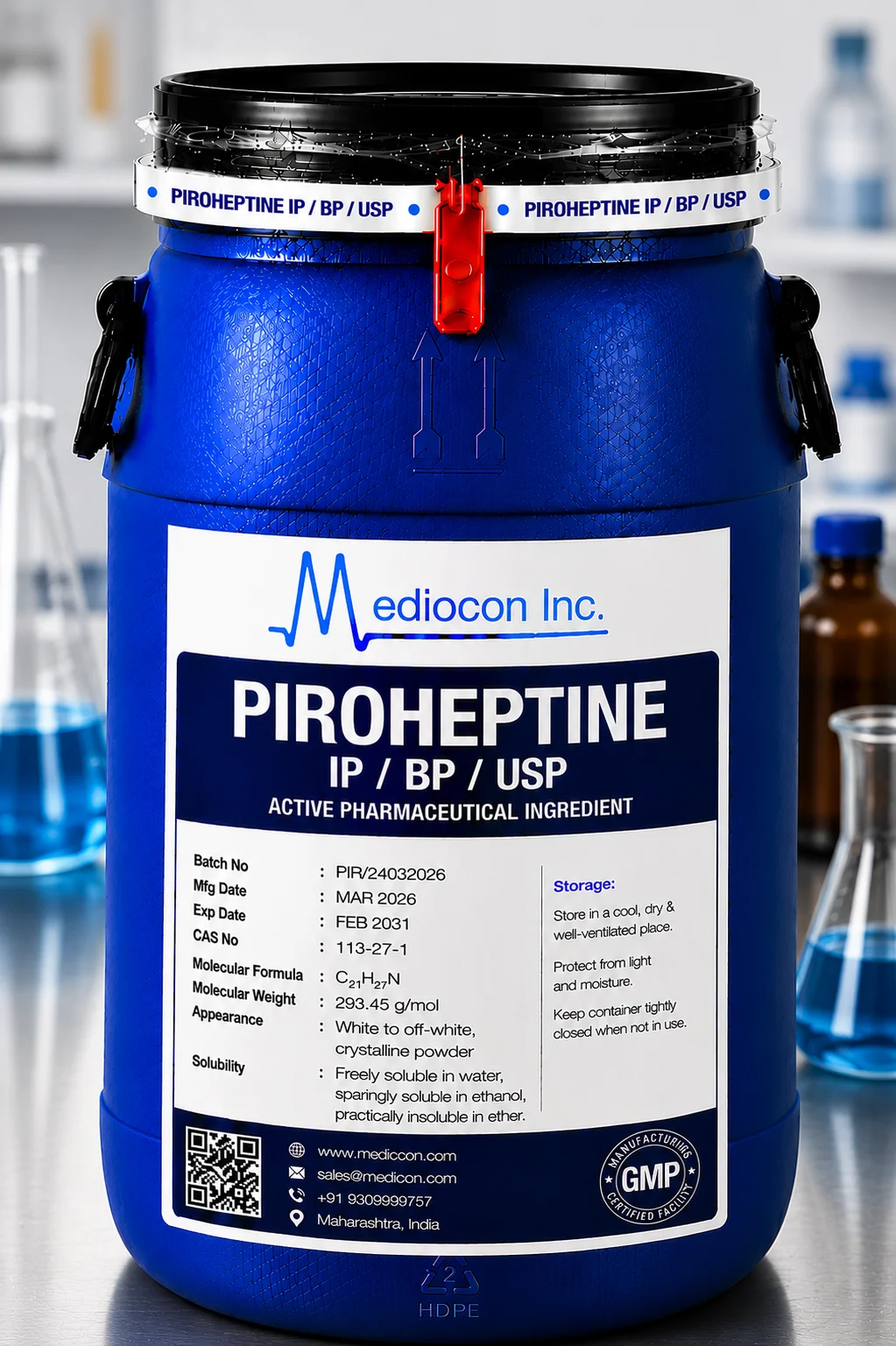 Piroheptine API Supplier Manufacturer Aurangabad Maharashtra India &mdash; Mediocon Inc