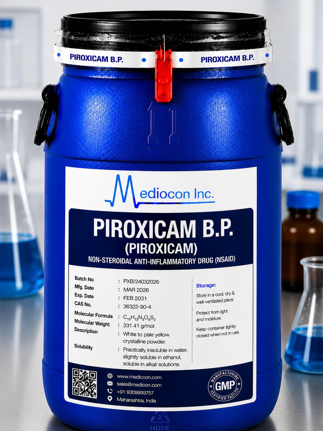 Piroxicam B.P. API Supplier Manufacturer Aurangabad Maharashtra India &mdash; Mediocon Inc