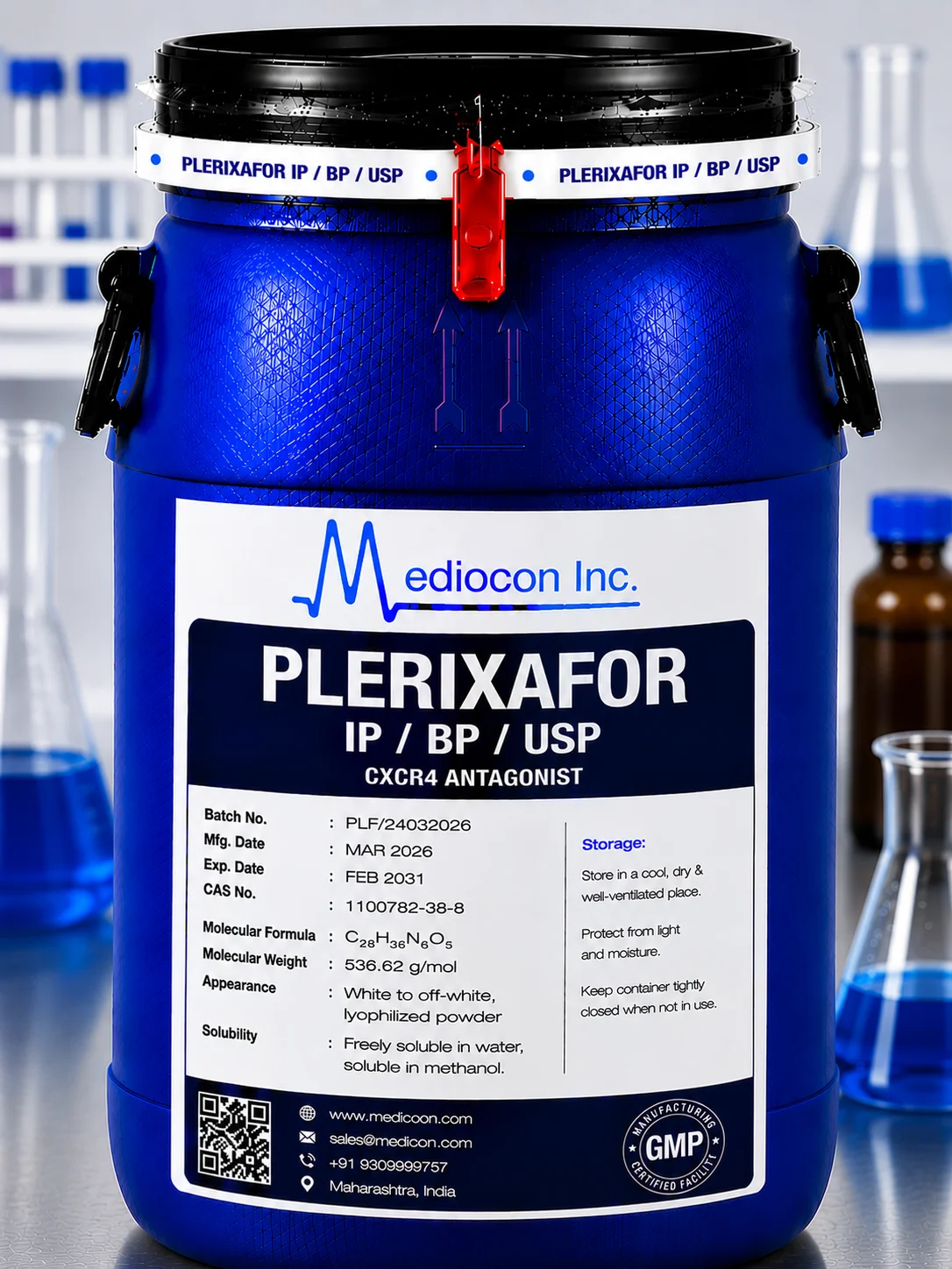 Plerixafor API Supplier Manufacturer Aurangabad Maharashtra India &mdash; Mediocon Inc