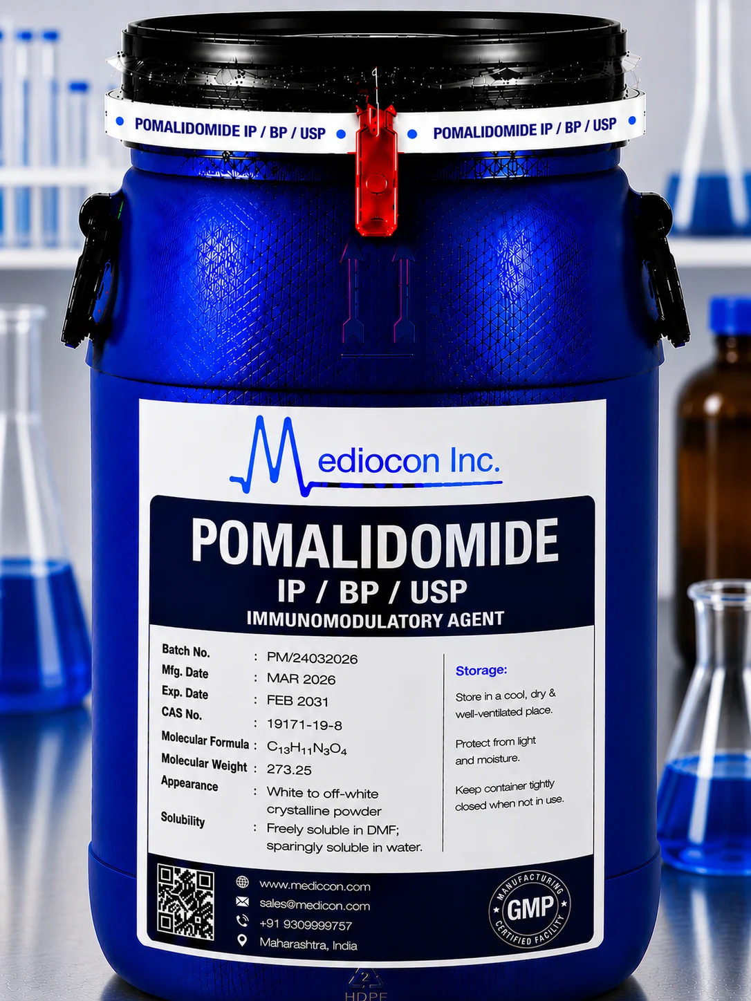 Pomalidomide API Supplier Manufacturer Aurangabad Maharashtra India &mdash; Mediocon Inc