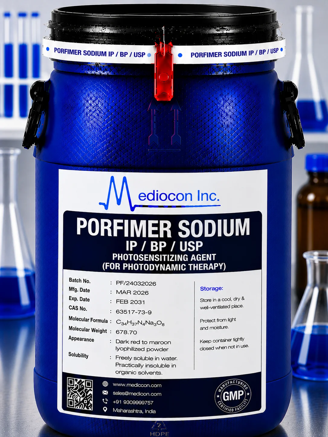 Porfimer Sodium API Supplier Manufacturer Aurangabad Maharashtra India &mdash; Mediocon Inc