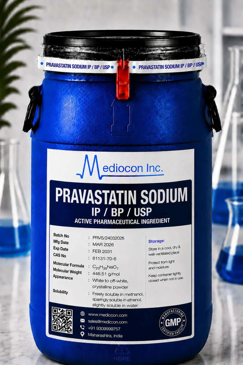 Pravastatin Sodium API Supplier Manufacturer Aurangabad Maharashtra India &mdash; Mediocon Inc