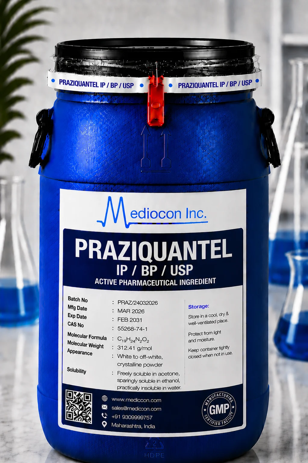 Praziquantel API Supplier Manufacturer Aurangabad Maharashtra India &mdash; Mediocon Inc