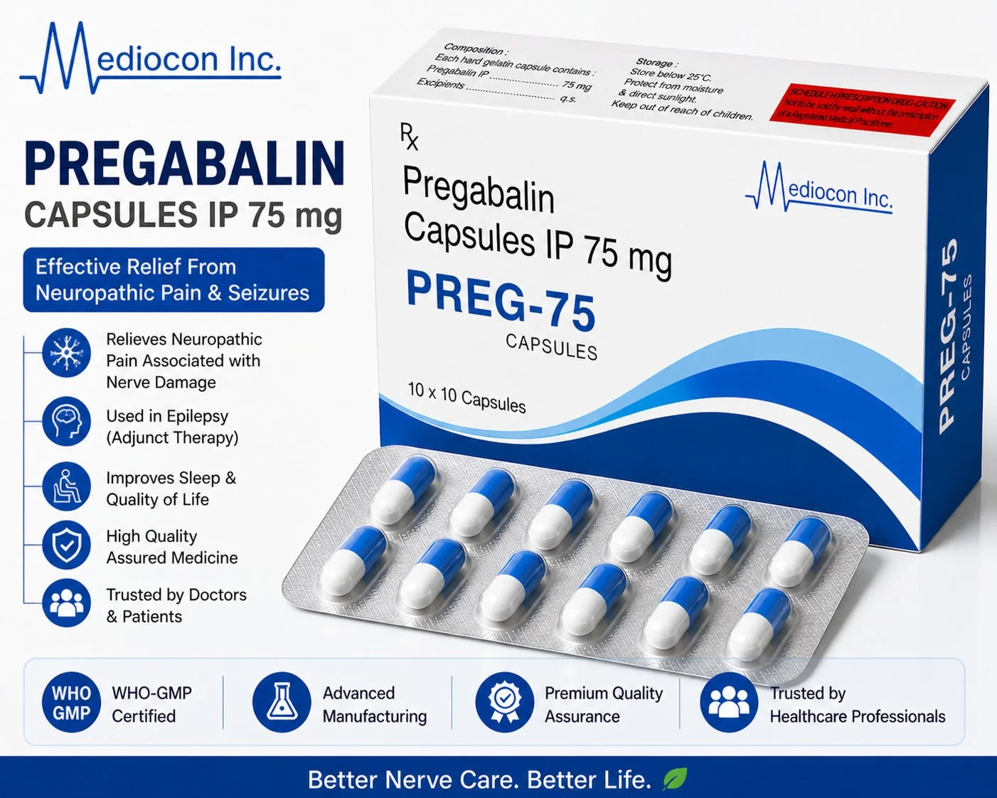Pregabalin Capsules IP 75 mg