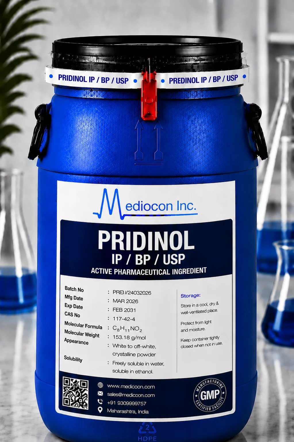 Pridinol API Supplier Manufacturer Aurangabad Maharashtra India &mdash; Mediocon Inc