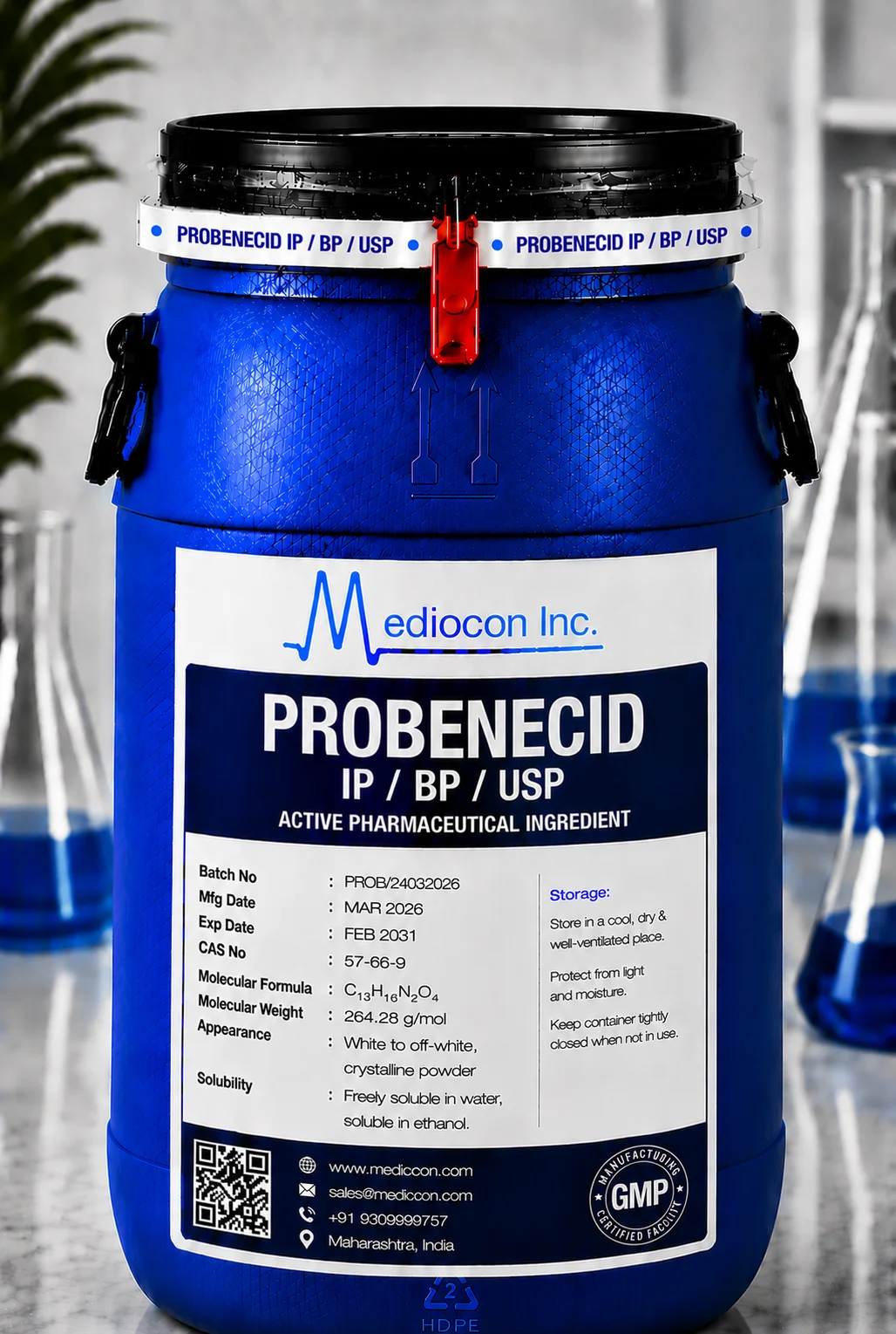 Probenecid API Supplier Manufacturer Aurangabad Maharashtra India &mdash; Mediocon Inc