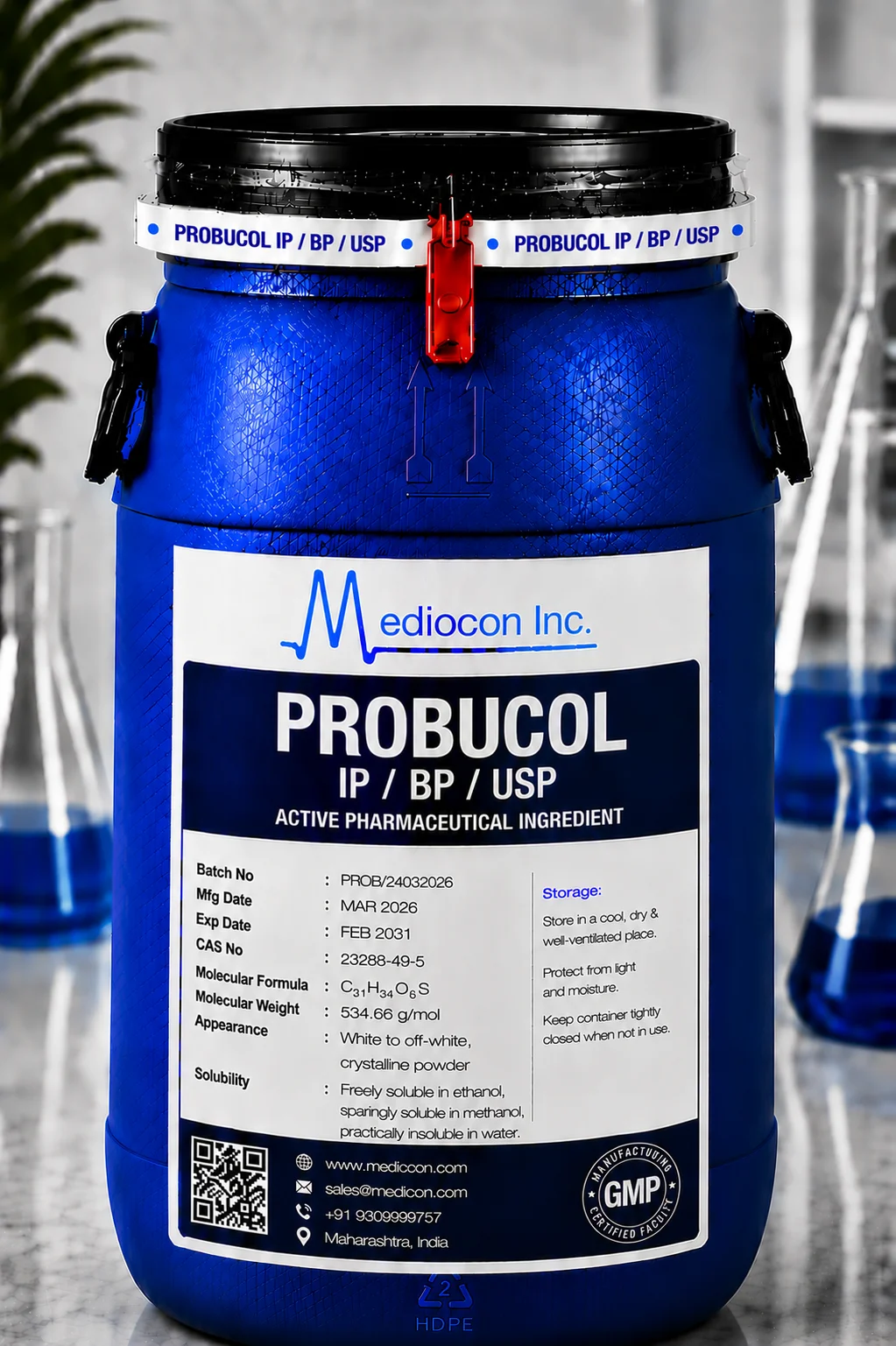 Probucol API Supplier Manufacturer Aurangabad Maharashtra India &mdash; Mediocon Inc
