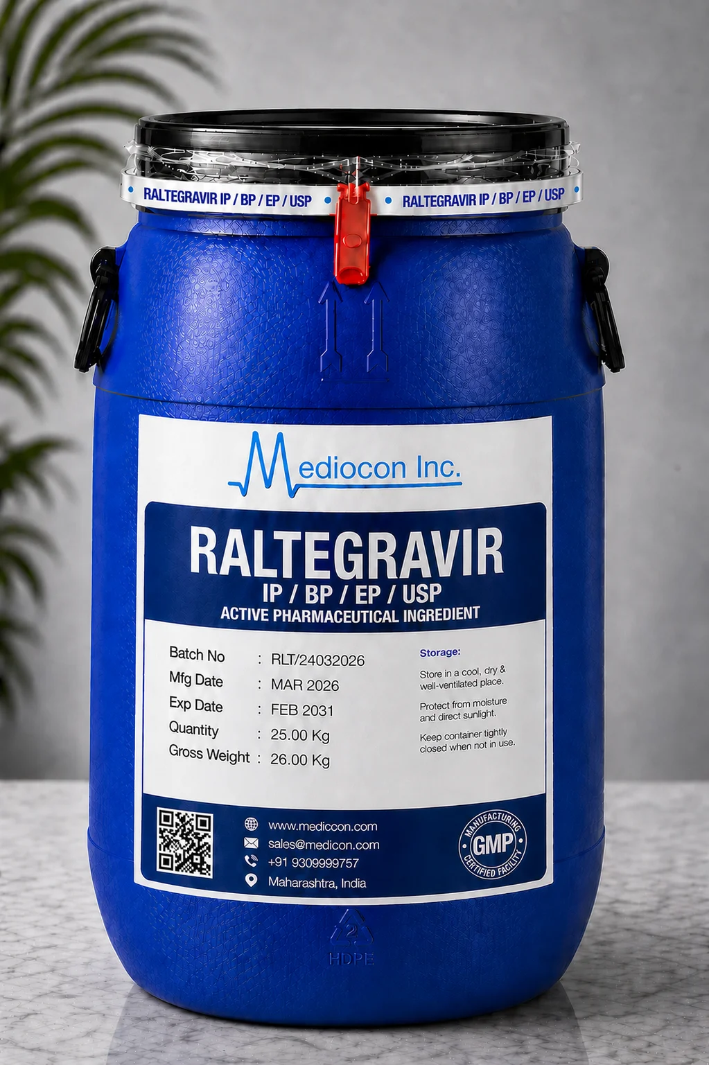 Raltegravir API Supplier Manufacturer Aurangabad Maharashtra India — Mediocon Inc