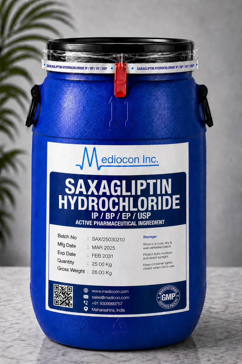 Saxagliptin Hydrochloride API — Mediocon Inc, Aurangabad Maharashtra India