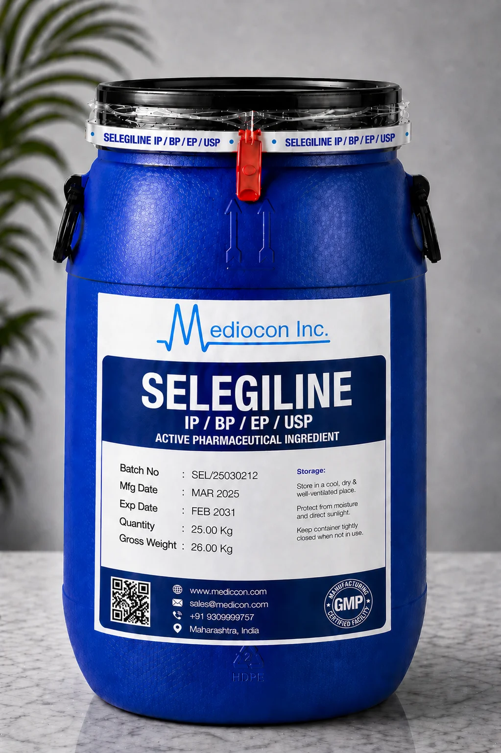 Selegiline API — Mediocon Inc, Aurangabad Maharashtra India