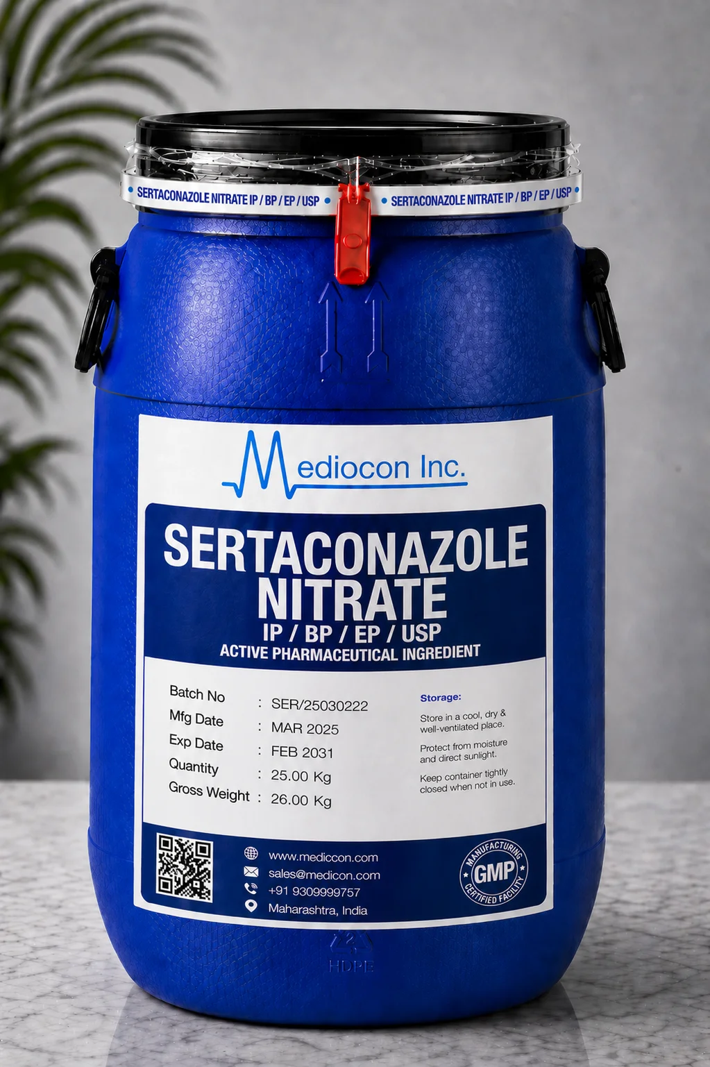Sertaconazole Nitrate API Supplier Manufacturer Aurangabad Maharashtra India — Mediocon Inc